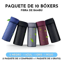 Cargar imagen en el visor de la galería, Kit 10 Boxers de Fibra de Bambú Box Hero - Paga 5 y llévate 10