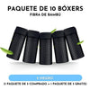 Kit 10 Boxers de Fibra de Bambú Box Hero - Paga 5 y llévate 10